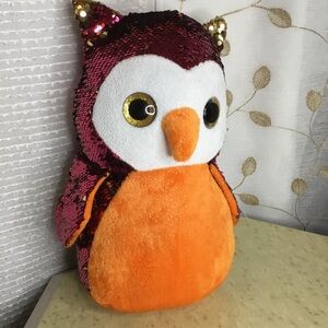 Adventure Planet Sequin Owl Plush Stuffed Animal 13” tall